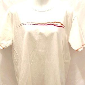 Vintage NIKE Orange Stripe Embroidered Shirt